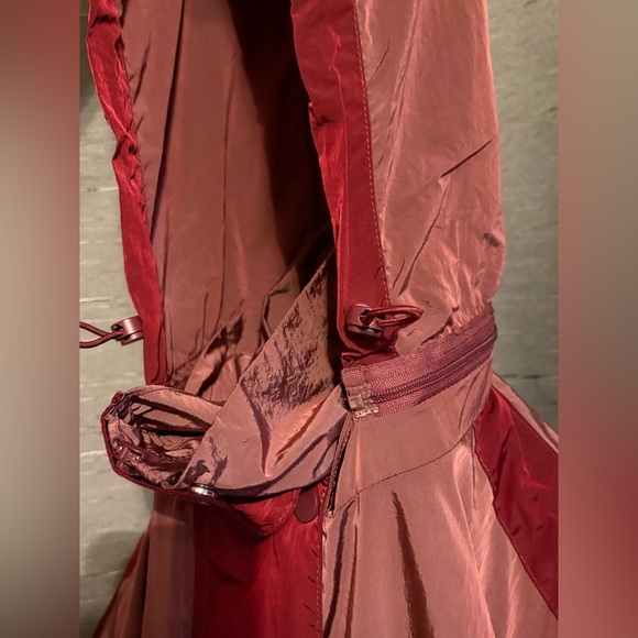 NWT- Chicos Maroon Long lightweight adorable hooded jacket for all seasons❤️ - Picture 15 of 16